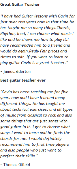 Guitar Lessons Feedback