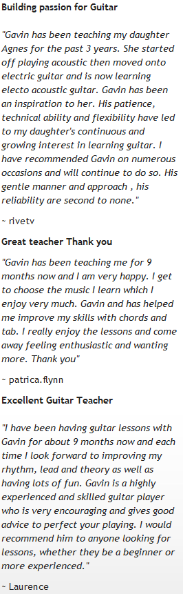 Guitar Teacher Feedback